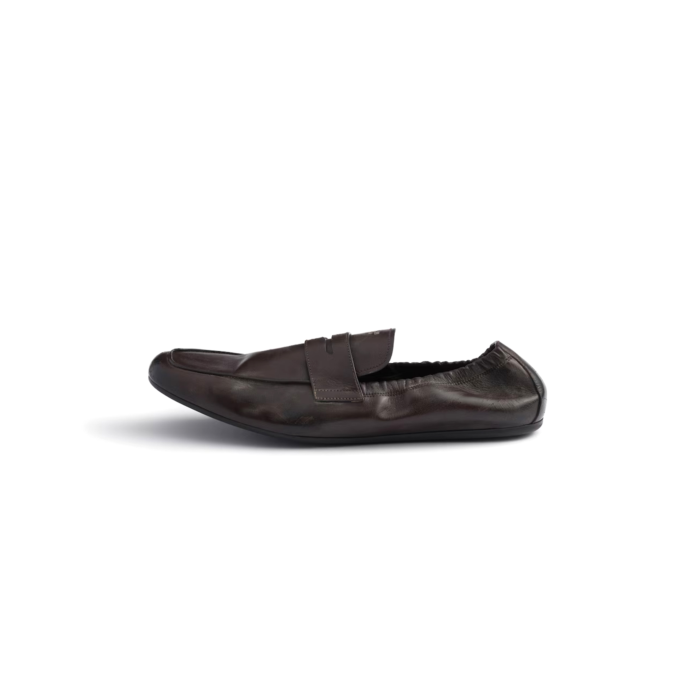 Pra*a shuffle antiqued leather loafers 2dg158